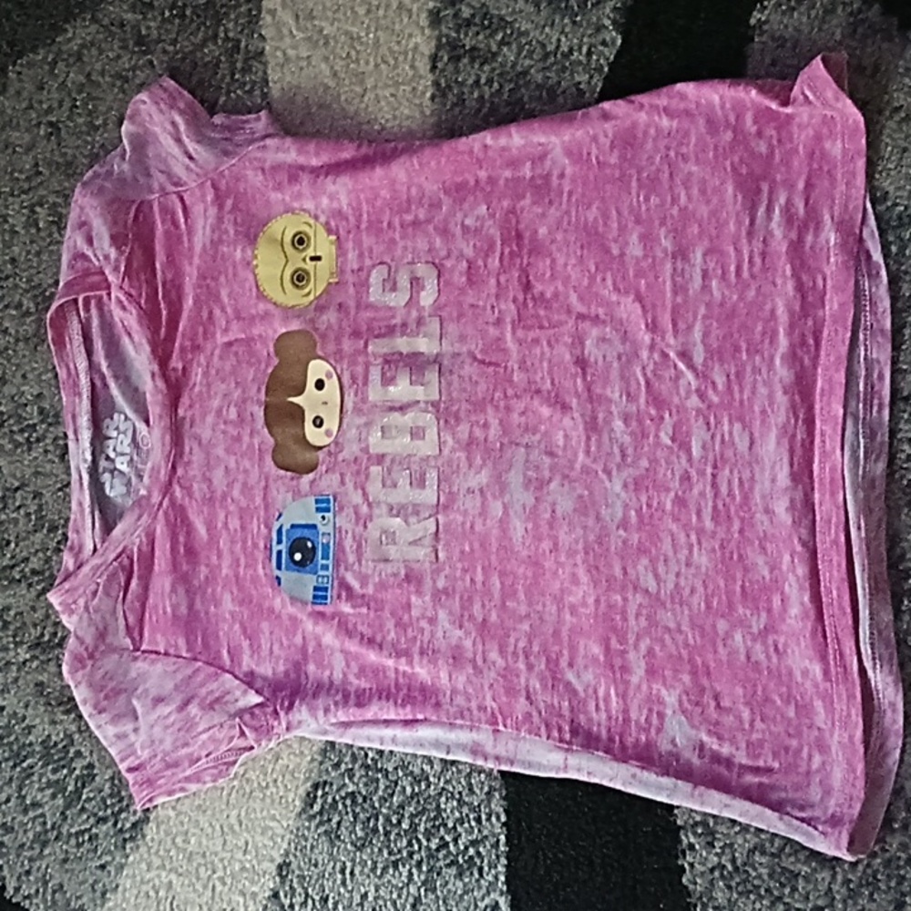 Star Was Girls Size M 7/8 Rebels Pink T-Shirt